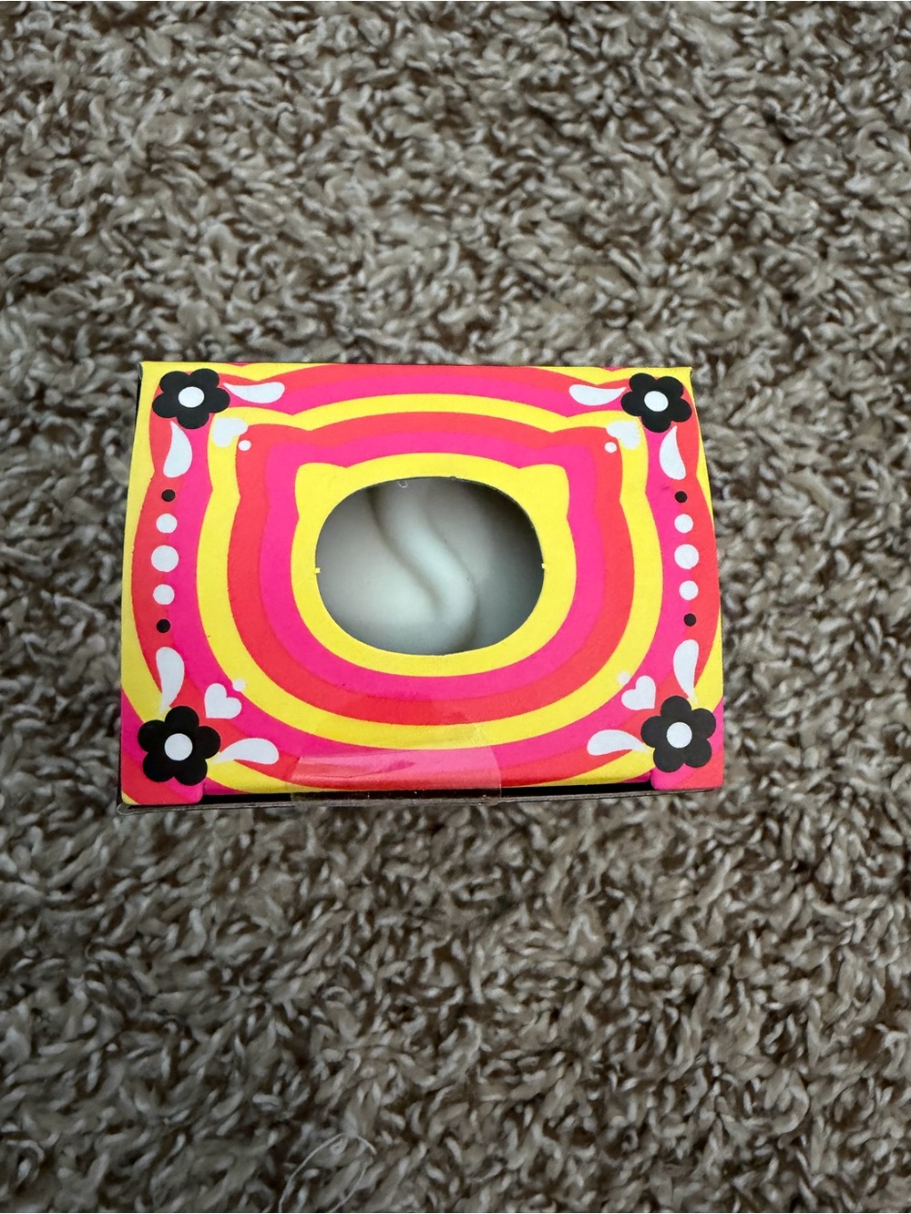 Needoh Sugar Skull Cats Squishy Toy - White with Purple & pink blue Accents - Picture 4 of 4